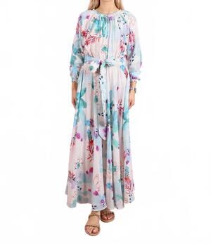 NEW SOLER raquel bea peasant maxi dress in puglia cactus